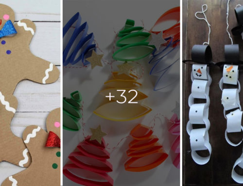 30+ fantastických nápadov, ako si s detičkami vyrobiť krásne vianočné ozdoby z kartónu alebo papiera