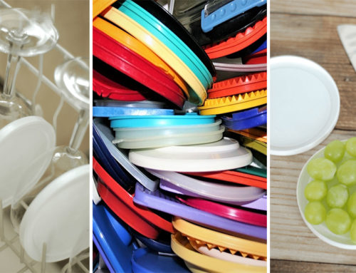 12 nápadov, ako využiť plastové viečka od potravinových boxov, pre ktoré už nemáte využitie